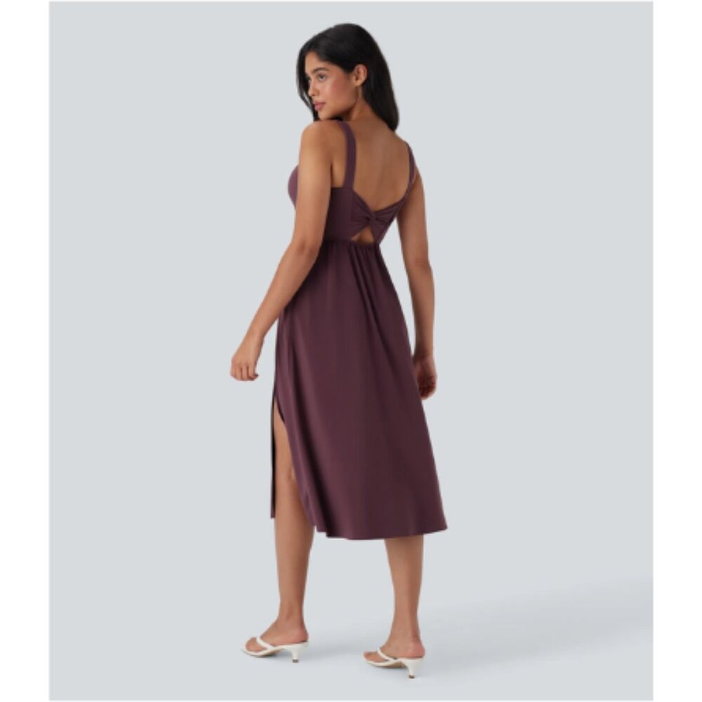 Nwot Halara Backless Twisted Split Cool Touch Mid… - image 2